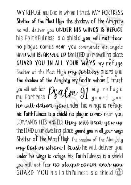 Psalm 91 Spiral Notebook