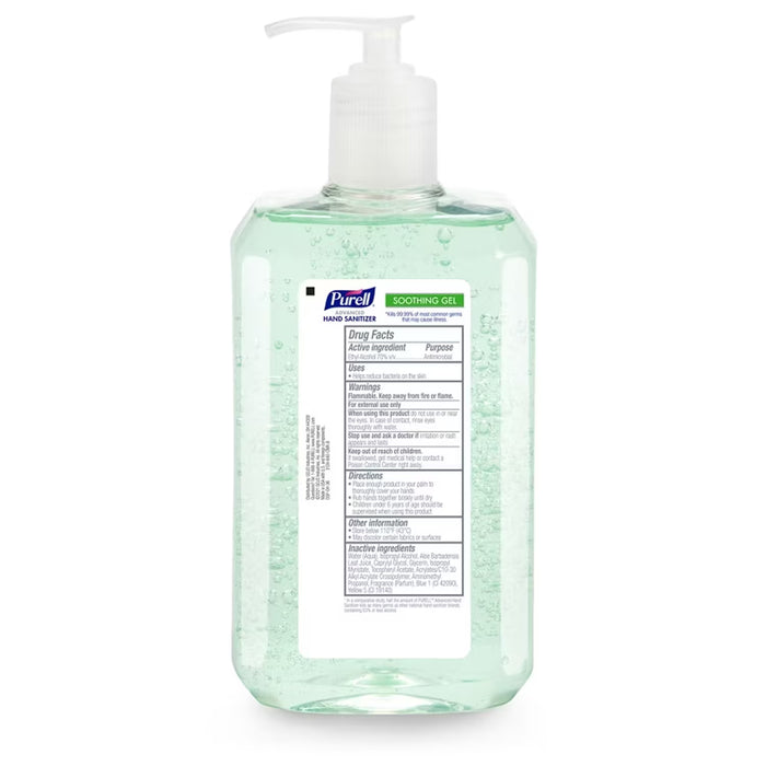 PURELL Advanced Soothing Gel Hand Sanitizer Aloe Scent Pump 24 oz - 4 Pack
