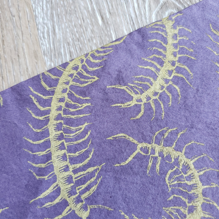 Purple Centipede Print Bandana