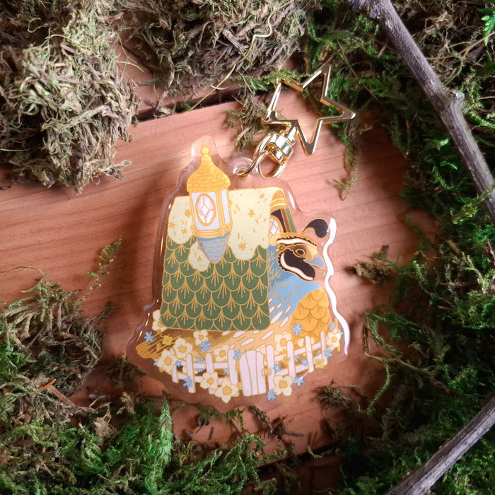 Quail House Keychain