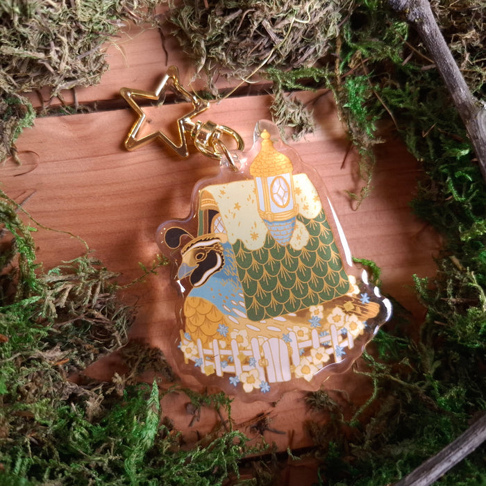 Quail House Keychain