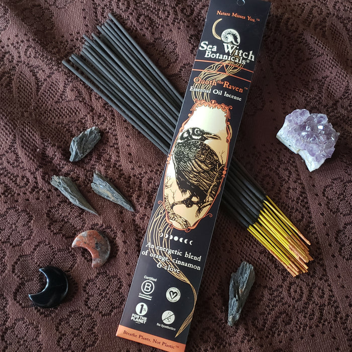 "Quoth the Raven"  Orange, Cinnamon, and Clove Incense
