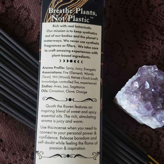 "Quoth the Raven"  Orange, Cinnamon, and Clove Incense