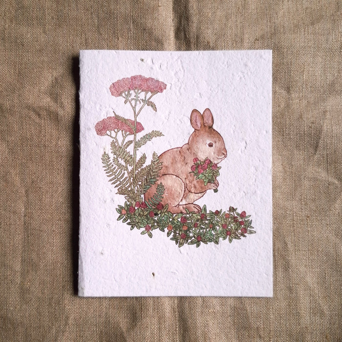 Rabbit Forager Plantable Greeting Card