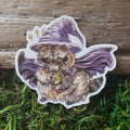 Raccoon Wizard Vinyl Sticker