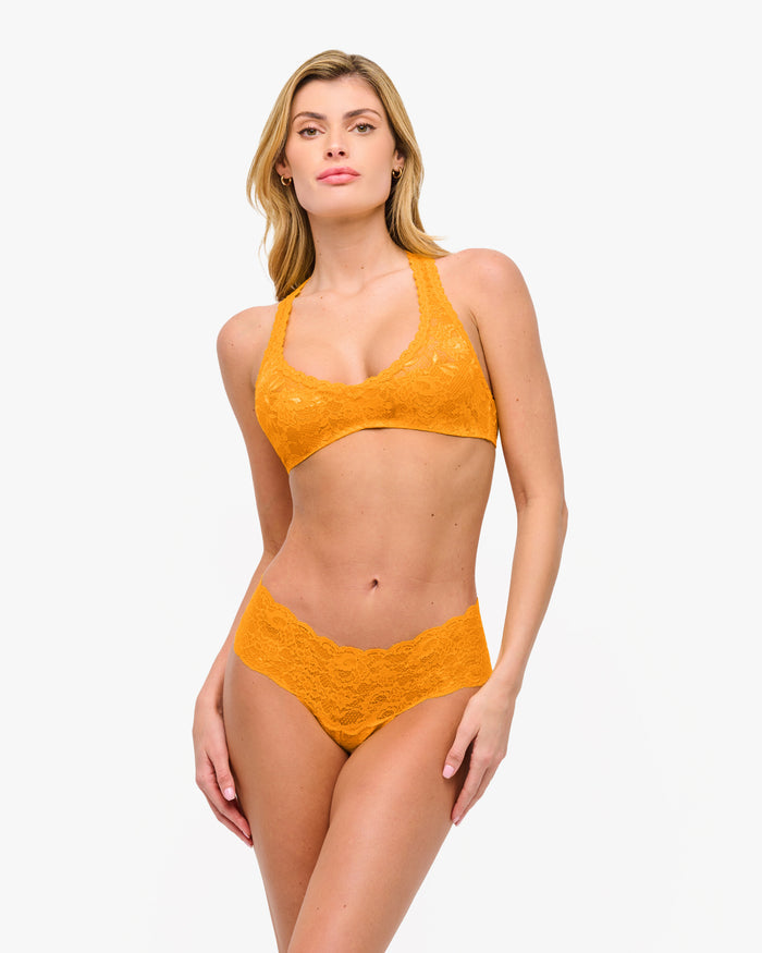 Orange Bralette - Never Say Never Racie Racerback Bralette