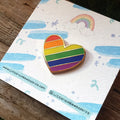 Rainbow Heart Enamel Pin
