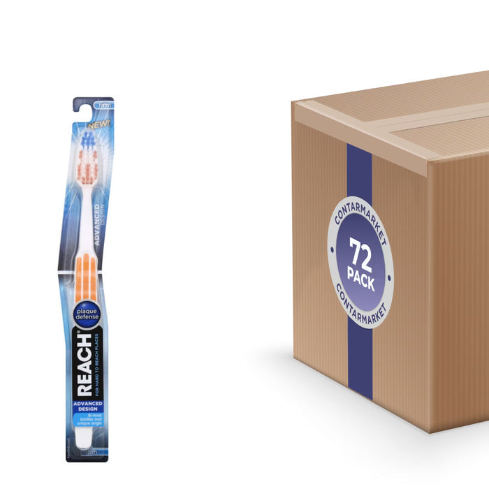 Reach Advanced Design Adult Firm Manual Toothbrush Ergonomic Handle - 1 Ct - 72 Pack