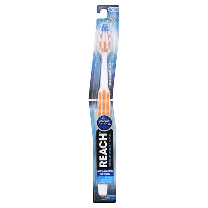 Reach Advanced Design Adult Firm Manual Toothbrush Ergonomic Handle - 1 Ct - 72 Pack