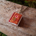 Red Floral Tome Pendant