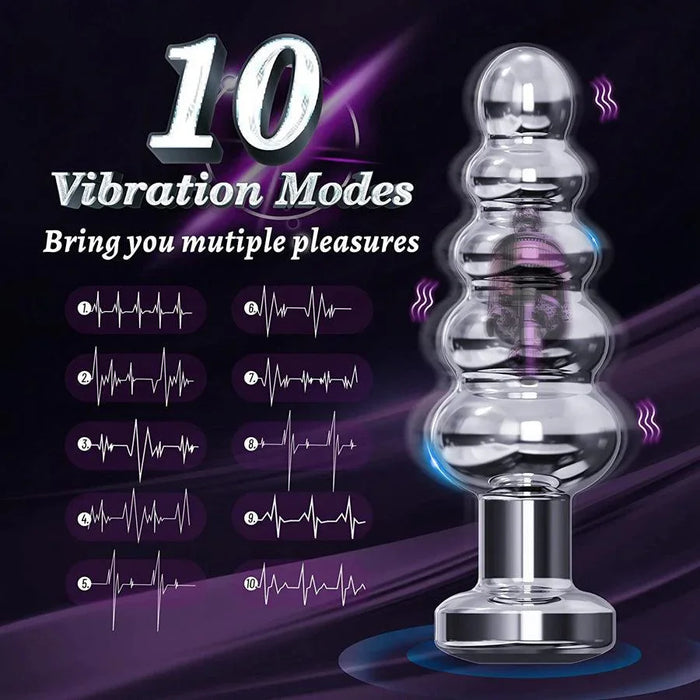 Remote Control Metal Vibrating Anal Butt Plug Sex Toys - xinghaoya official store