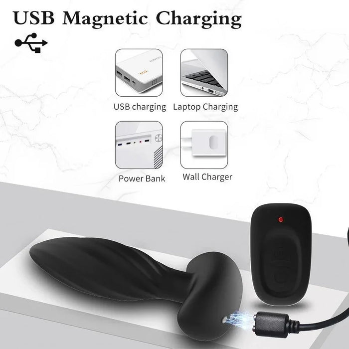Remote Control Anal Vibrator Butt Plug Sex Toys for Men Women - xinghaoya official store