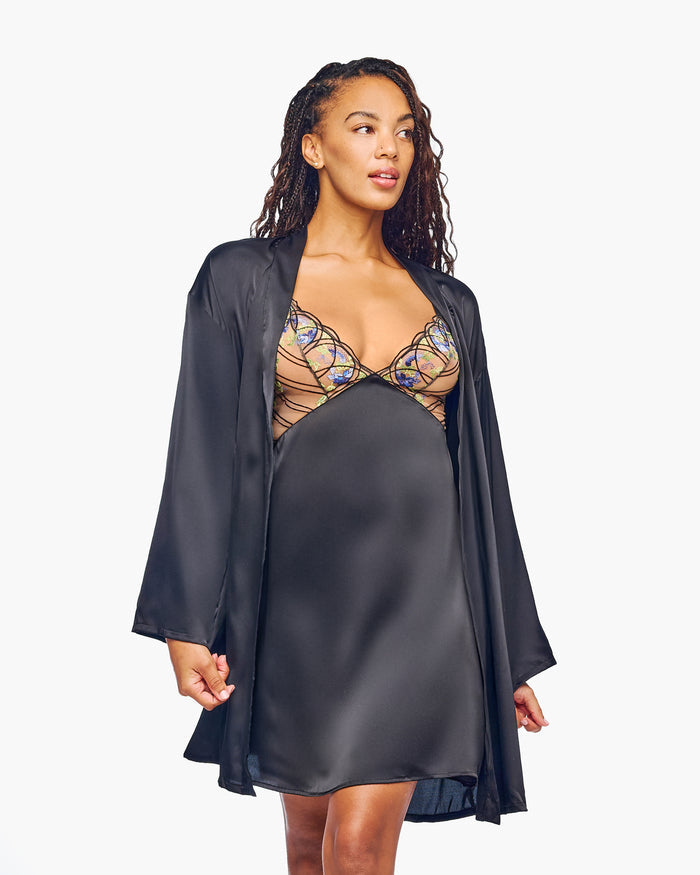 Noir Robe De Chambre - Virna Robe De Chambre