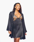 Noir Robe De Chambre - Virna Robe De Chambre
