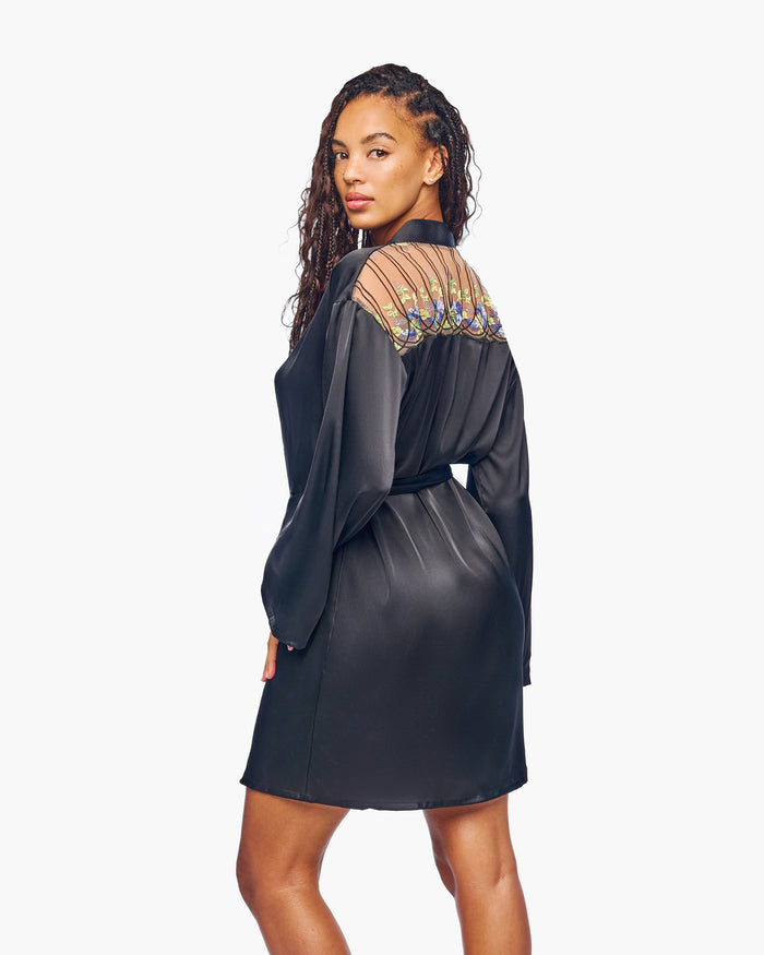 Noir Robe De Chambre - Virna Robe De Chambre