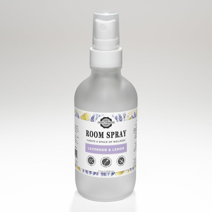 Rustic Strength, Room Spray, 4oz, Glass with spray top, Lavender & Lemon