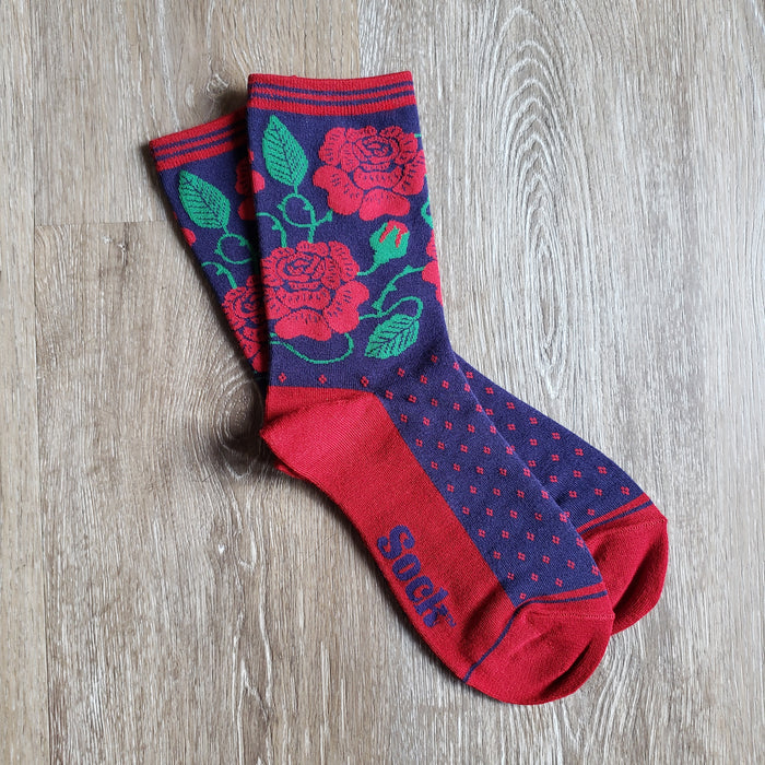 Rose Pattern Bamboo Socks