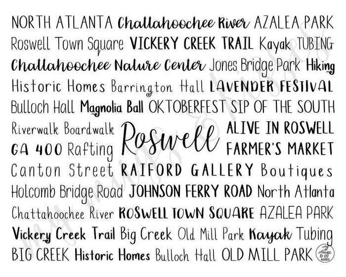 Roswell, GA Digital Download