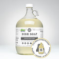 Rustic Strength, Dish Soap, 128oz Glass, Custom Made Scent - Aromatherapy with image "I've been everywhere - Bonafide, Sanitized, Re-used Container"