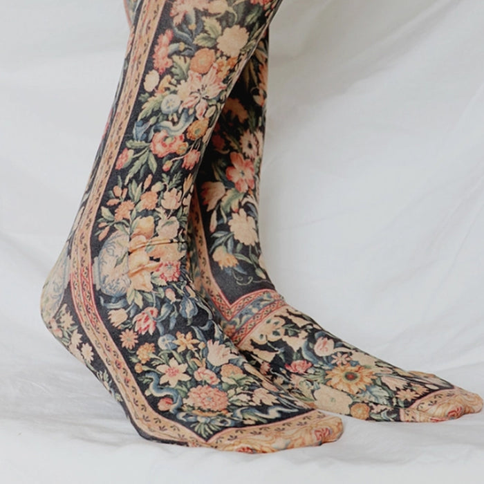 "Savonnerie" Printed Art Tights