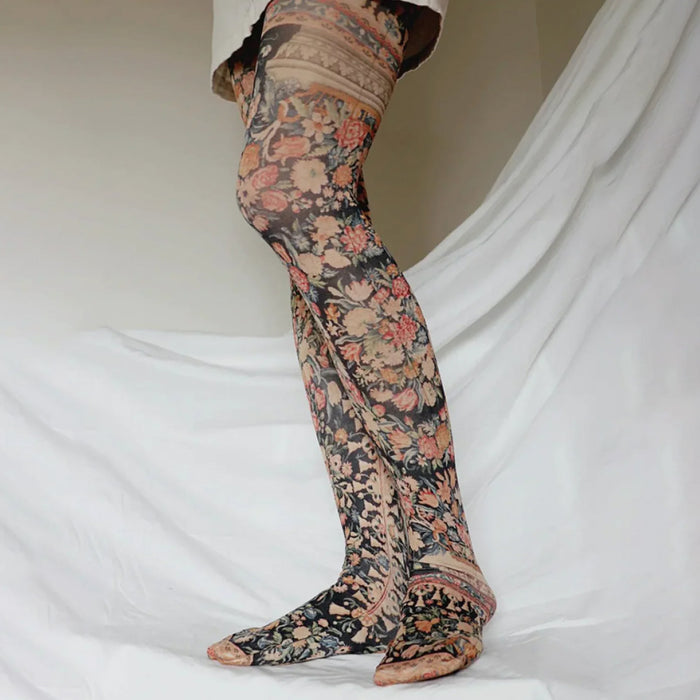 "Savonnerie" Printed Art Tights