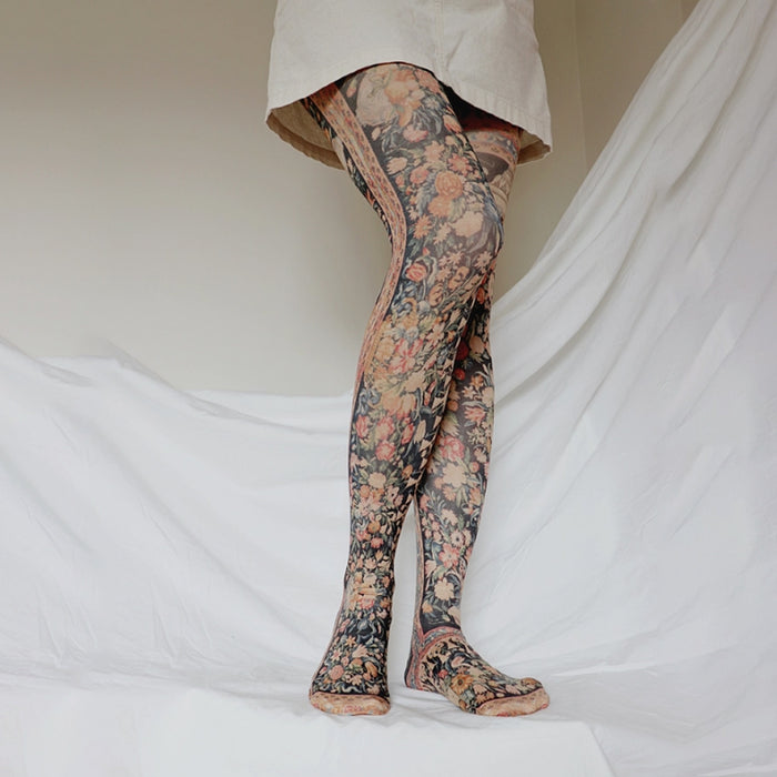 "Savonnerie" Printed Art Tights