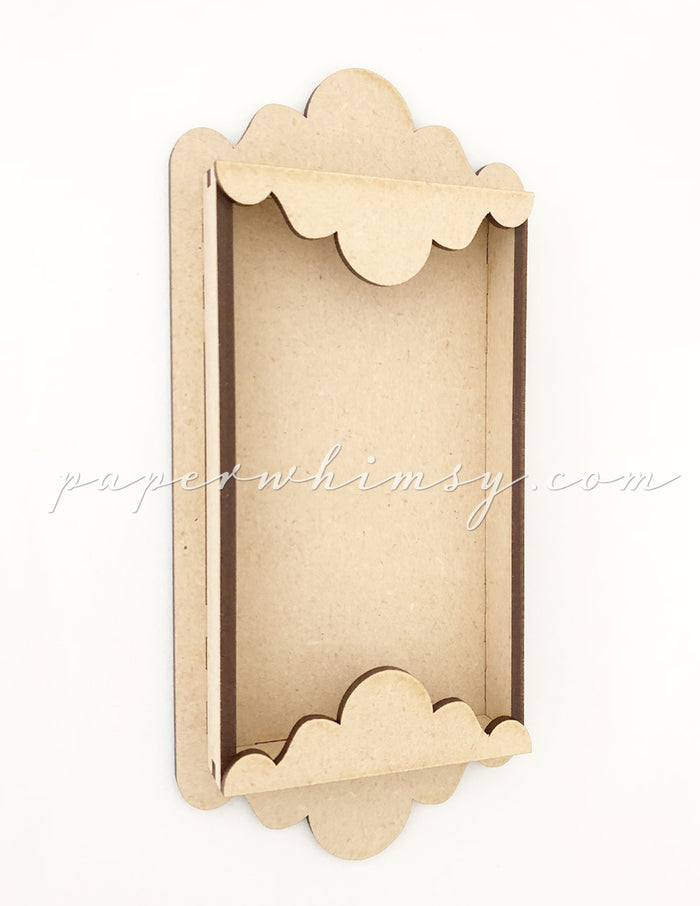 Scalloped Shadowbox - paperwhimsy