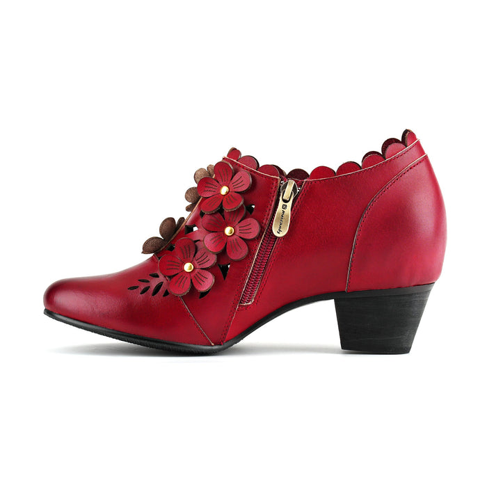 Scarlet Bloom Cut-out Pumps