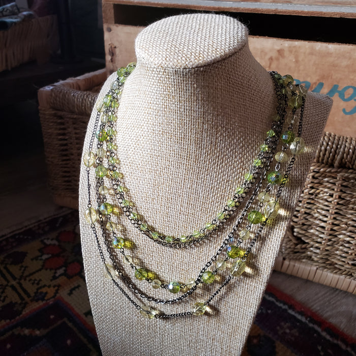 Secondhand Layered Green Necklace
