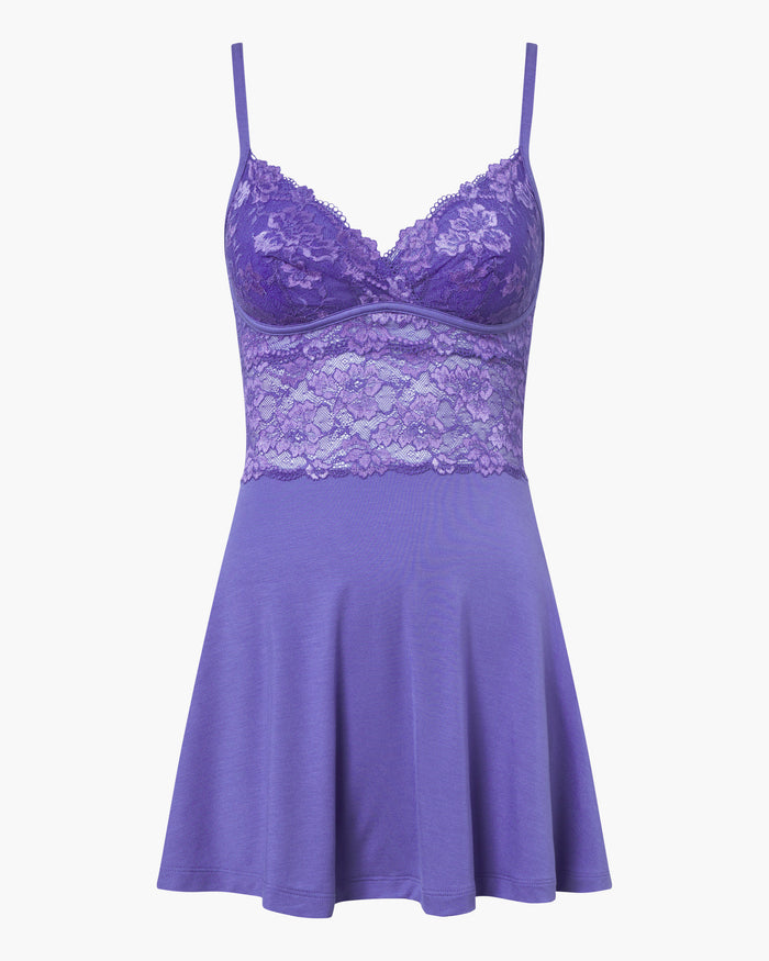 Viola Set - Savona Set Camicia Da Notte E Tanga