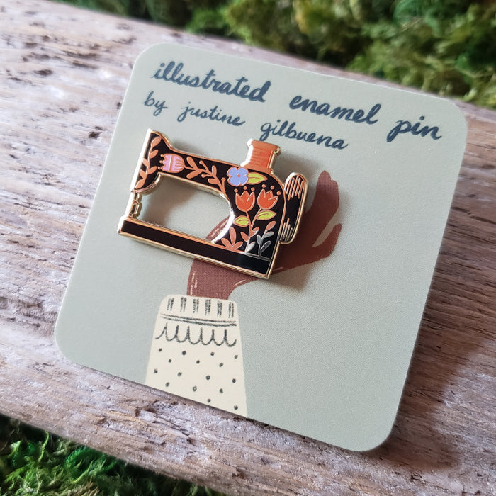 Sewing Machine Enamel Pin