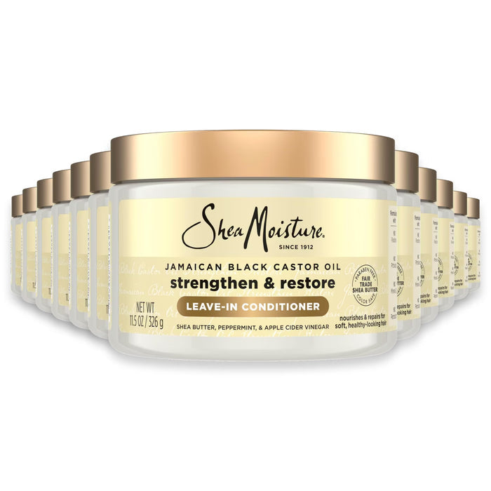 SheaMoisture Jamaican Black Castor Oil Strengthen & Restore Leave-In Conditioner 11.5 oz - 12 Pack