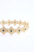 Shin Gold/Darkgreen Belt