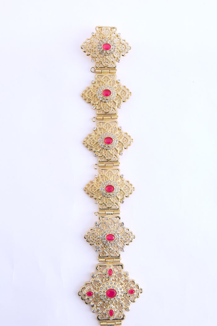 Shin Gold/Fuchsia Belt