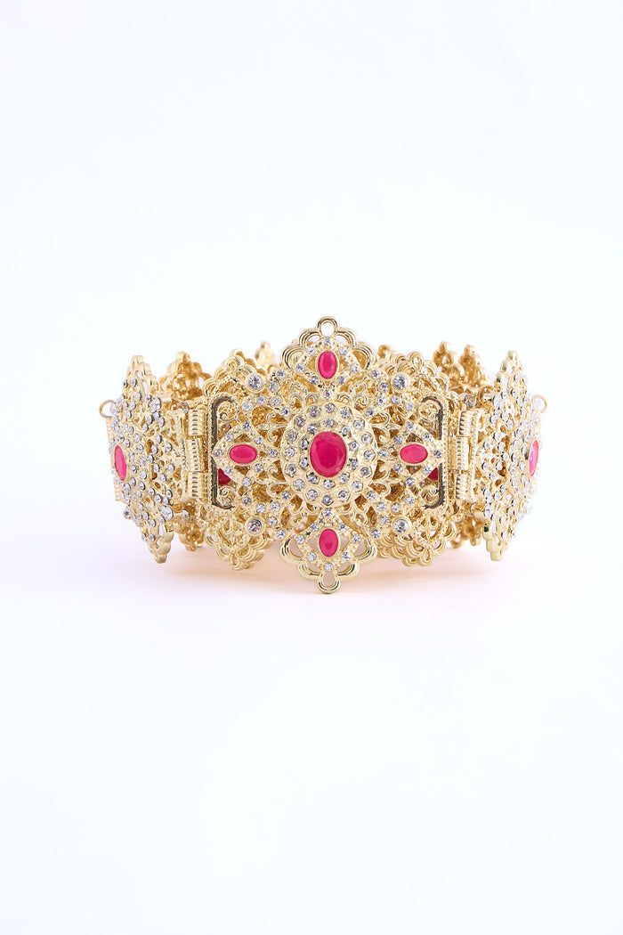 Shin Gold/Fuchsia Belt