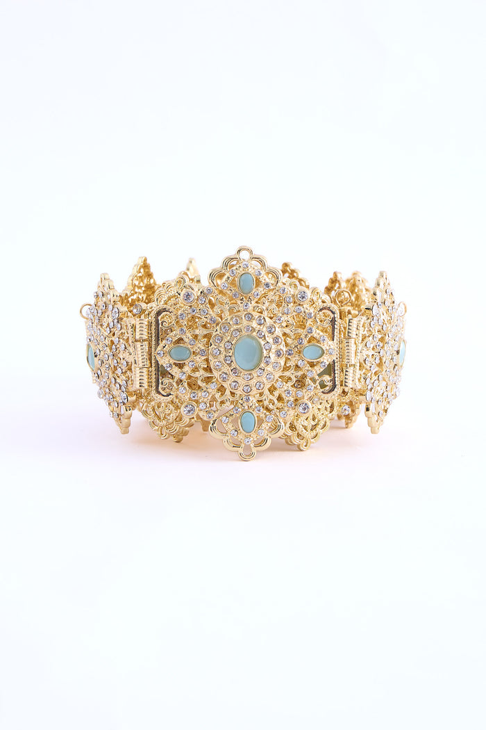 Shin Gold/Turquoise Belt