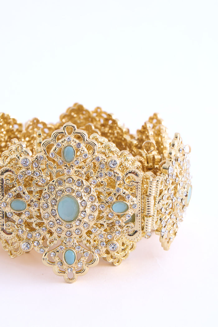 Shin Gold/Turquoise Belt