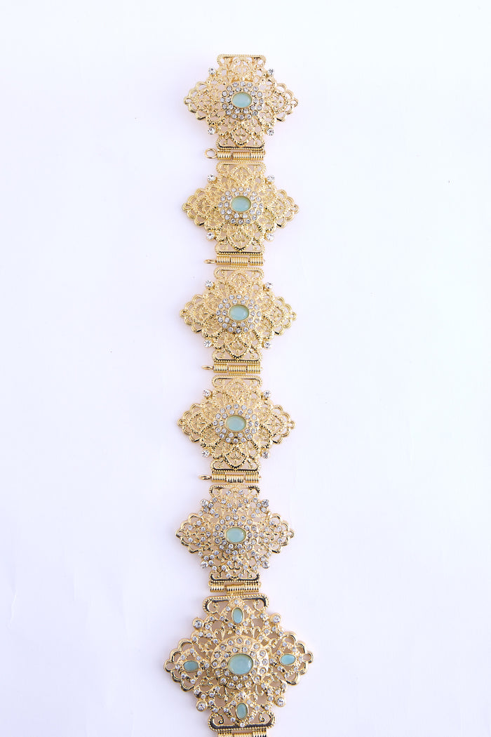 Shin Gold/Turquoise Belt