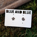 Silver Moon & Star Stud Earrings