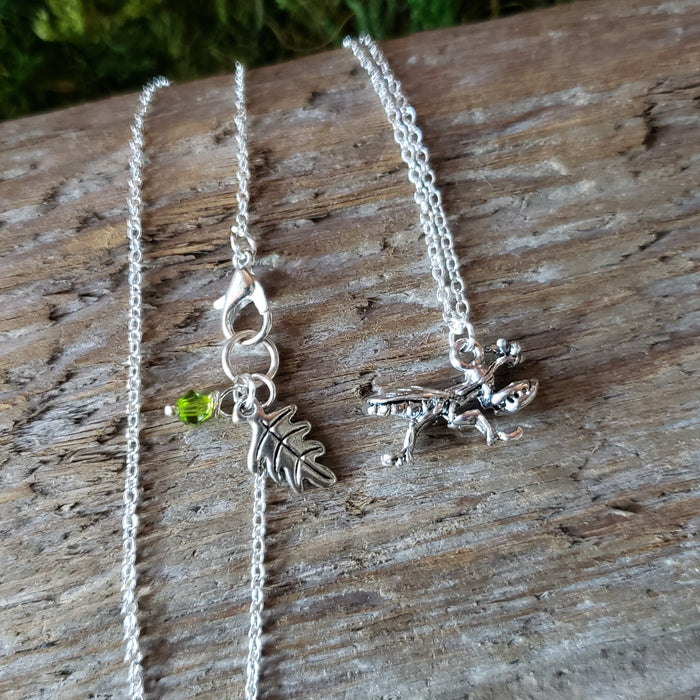 Silver Praying Mantis Necklace