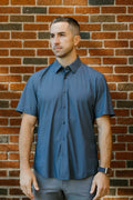 Slate Mini Diamonds Short-Sleeve Shirt