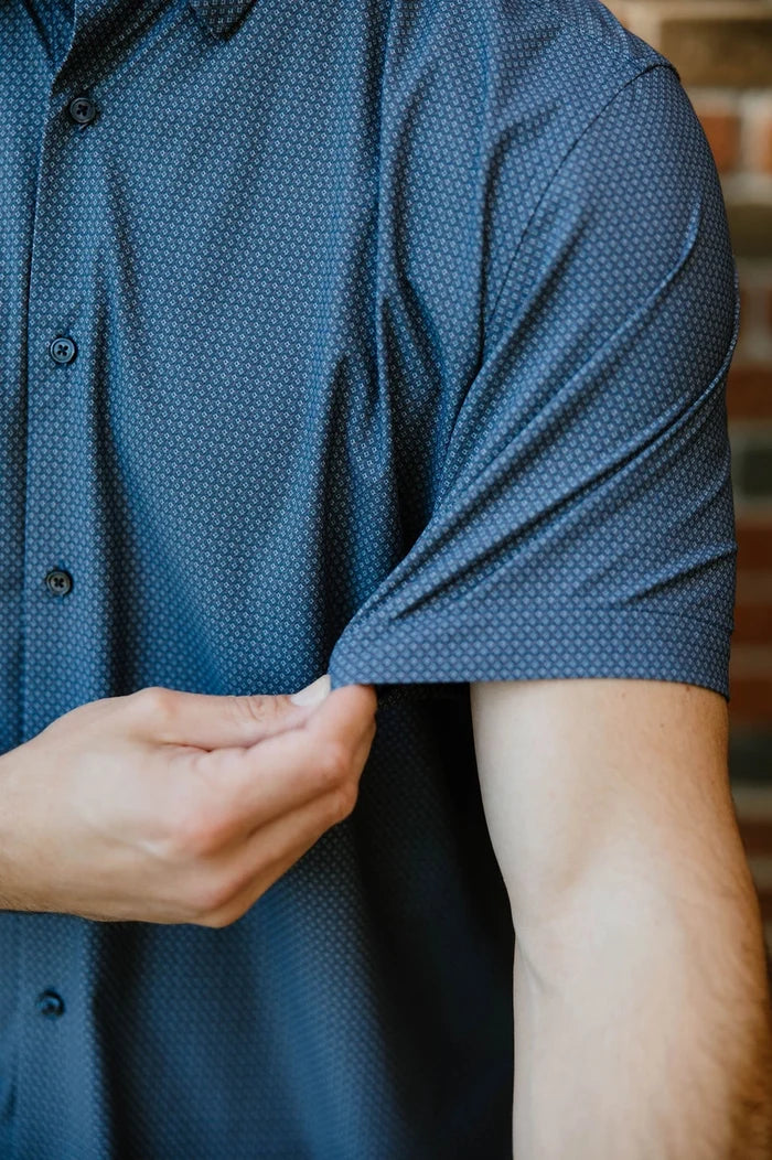 Slate Mini Diamonds Short-Sleeve Shirt