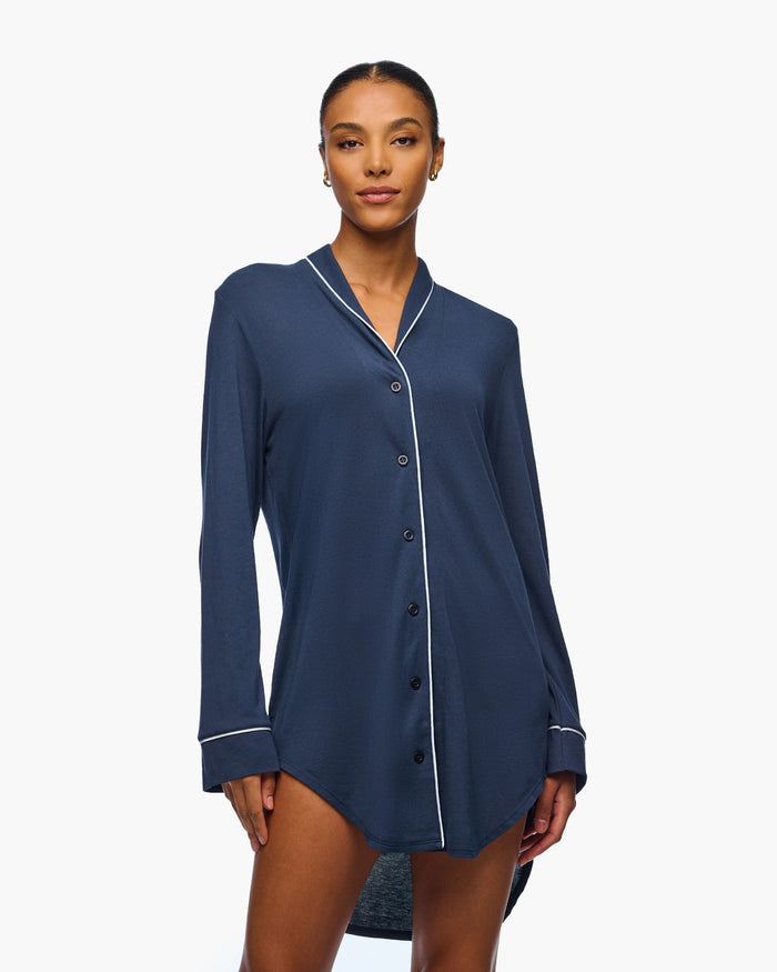 Blue Shirt - Pima Lusso Sleepshirt