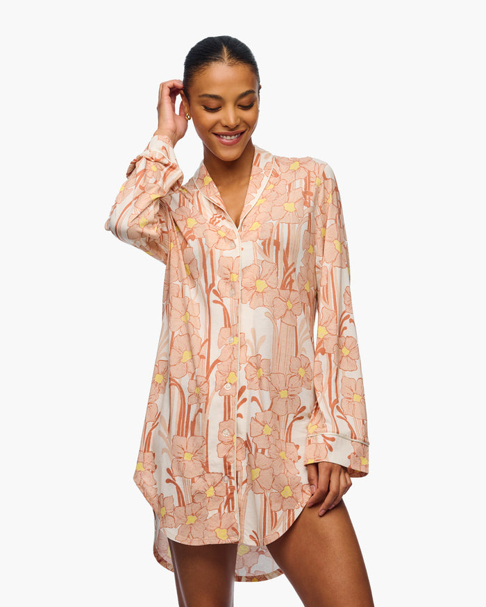 Print Shirt - Pima Lusso Printed Printed Sleepshirt