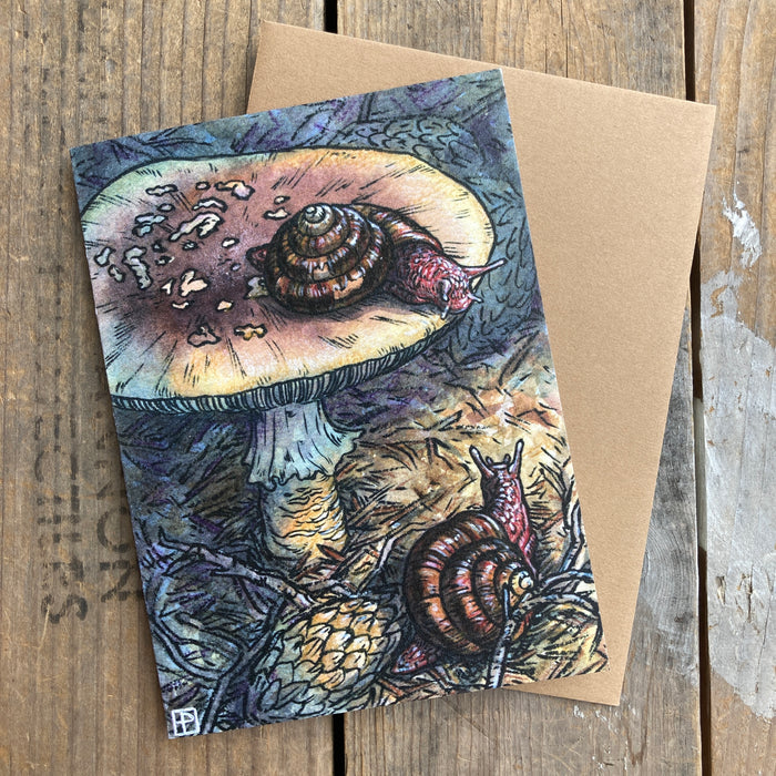 Snails In Love Greeting Card