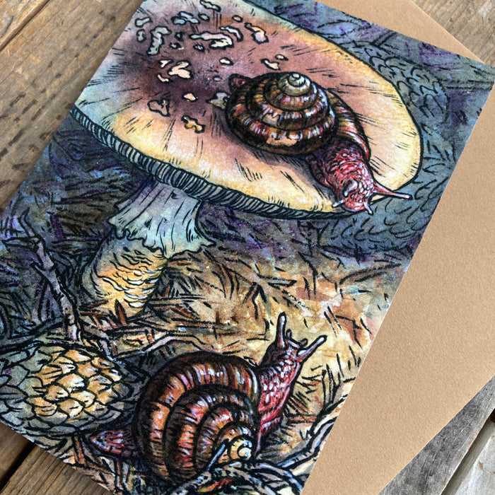 Snails In Love Greeting Card