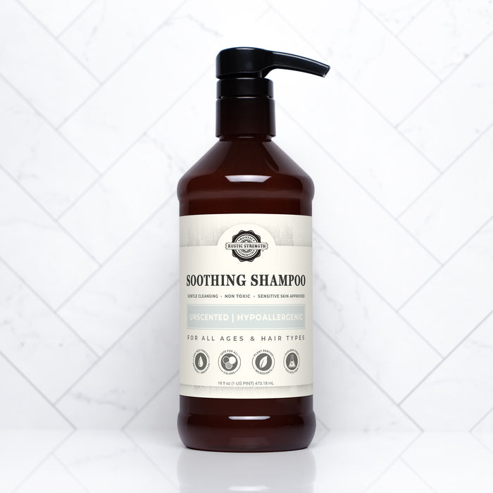Rustic Strength, Soothing Shampoo, 16oz Plastic, Unscented