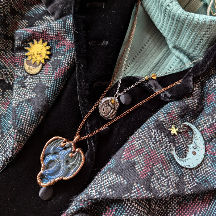 Sparkling Blue Moon Enamel Pin