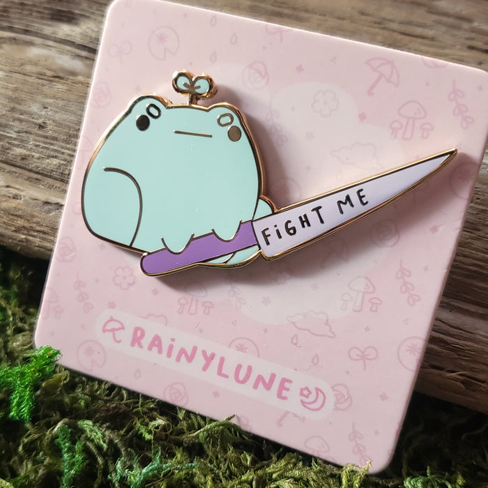 Sprout Knife Frog Enamel Pin