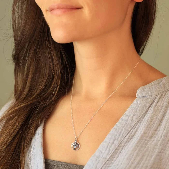 Sterling Silver Agaric Mushroom Necklace